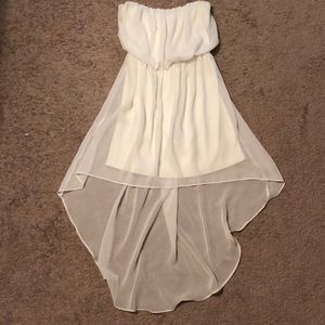 Strapless high-low dress